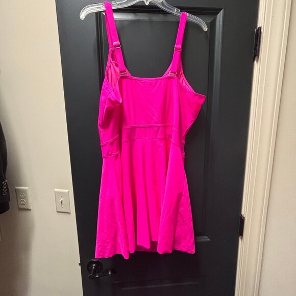 YONIQUE Swimsuit Swimdress Hot Pink 22W - Picture 3 of 5
